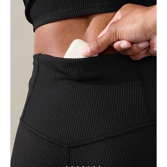 Athleta Elation Rib Crop Flare Pants size 2X Black - Picture 2 of 12